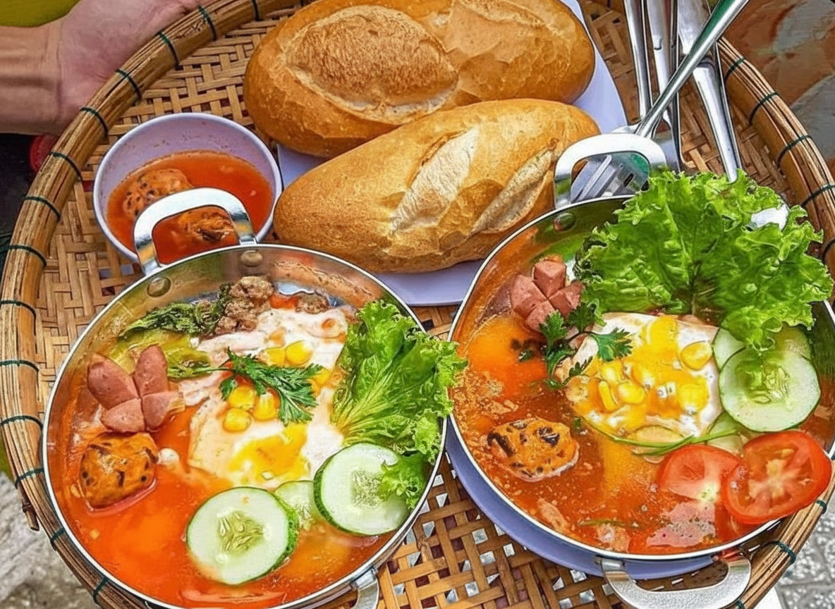 bánh mì chảo Đà Lạt